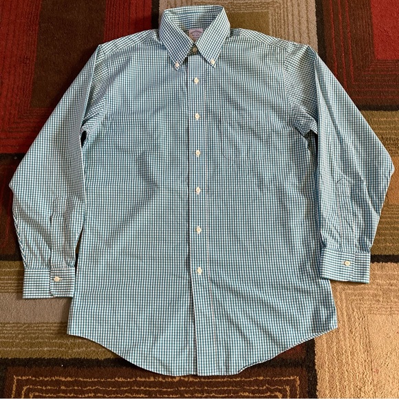 Brooks Brothers Regent Checkered Non-Iron Supima Lycra Button Down Sz 15-32 - Picture 2 of 8
